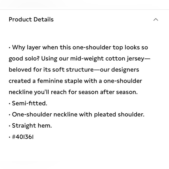 NWT Banana Republic One Shoulder Cotton White Tank Size XL. - Picture 5 of 8